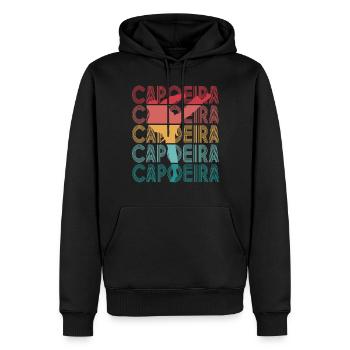 Capoeira Hobby Entraînement aux arts martiaux brésiliens - Sweat à capuche Premium bio Homme - noir - Devant - Nico (187cm)