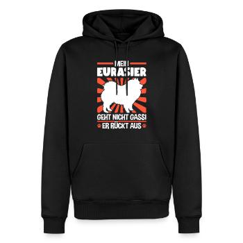 Eurasier Gassi gehen Eurasian Dog - Männer Premium Bio Hoodie - Schwarz - Vorne - Nico (187cm)
