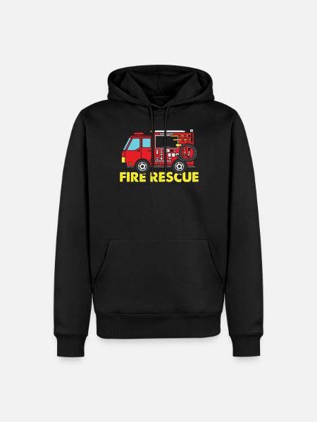 Firefighter - Fire Rescue - Men’s Premium Organic Hoodie - black