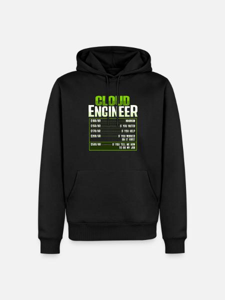 Sys-Admin und Entwickler Cloud-Devops-Ingenieur - Männer Premium Bio Hoodie - Schwarz