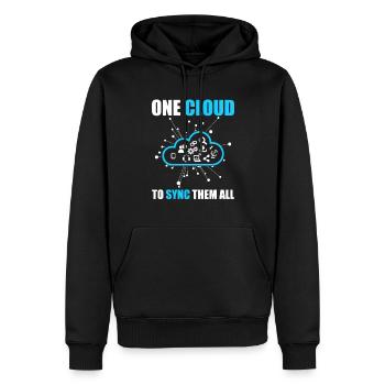 Cloud-Administrator Cloud-Devops - Männer Premium Bio Hoodie - Schwarz - Vorne - Nico (187cm)