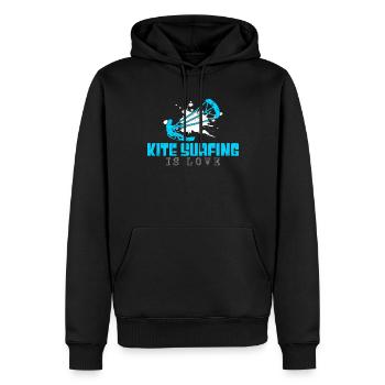 kite surfen Spruch - Männer Premium Bio Hoodie - Schwarz - Vorne - Nico (187cm)
