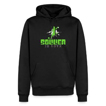 Fußball Spruch - Männer Premium Bio Hoodie - Schwarz - Vorne - Nico (187cm)