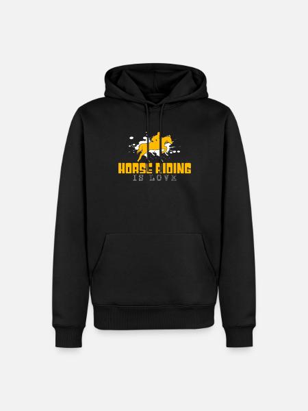 Horse riding saying - Men’s Premium Organic Hoodie - black