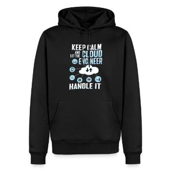 Cloud-Administrator Cloud-Devops - Männer Premium Bio Hoodie - Schwarz - Vorne - Nico (187cm)