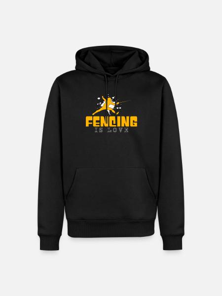 Fencing - Men’s Premium Organic Hoodie - black