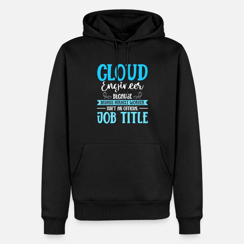 Administrateur Cloud Devops - Sweat à capuche Premium bio Homme - noir