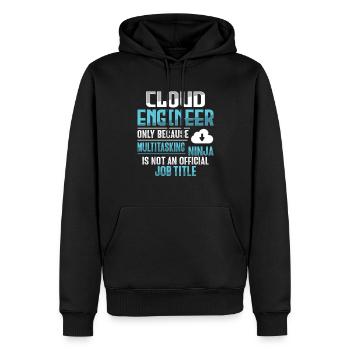 Cloud-Administrator Cloud-Devops - Männer Premium Bio Hoodie - Schwarz - Vorne - Nico (187cm)