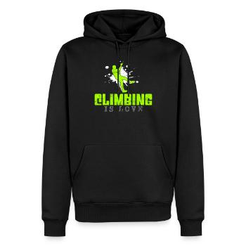 Klettern Spruch - Männer Premium Bio Hoodie - Schwarz - Vorne - Nico (187cm)