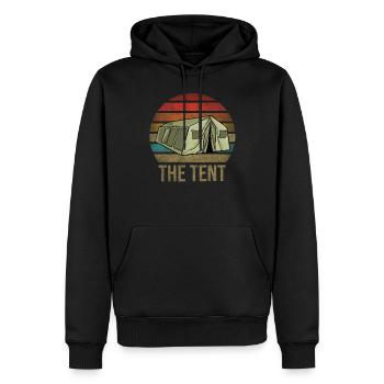 Military Tent Army Retro Sunset Vintage - Men’s Premium Organic Hoodie - black - Front - Nico (187cm)