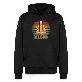 Monk Buddhist Monk Buddhism Meditation - Männer Premium Bio Hoodie - Schwarz - Vorne - Nico (187cm)