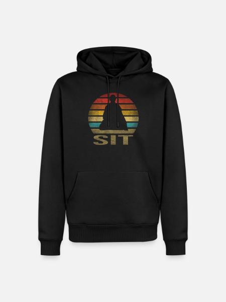 Monk Buddhist Monk Buddhism Meditation - Men’s Premium Organic Hoodie - black
