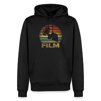 Movie Film Roll Cinema Retro Sunset - Männer Premium Bio Hoodie - Schwarz - Vorne - Nico (187cm)