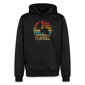 Movie Film Roll Cinema Retro Sunset - Männer Premium Bio Hoodie - Schwarz - Vorne - Nico (187cm)