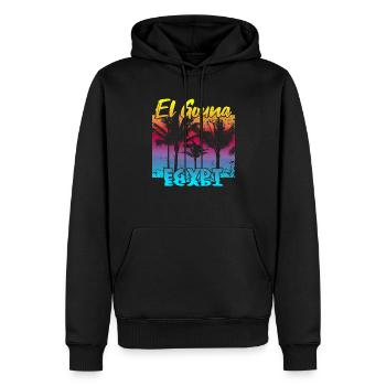 Vintage El Gouna Egypt Sonnenuntergang - Männer Premium Bio Hoodie - Schwarz - Vorne - Nico (187cm)