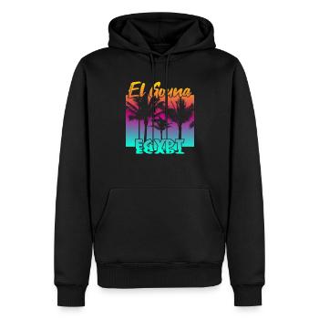 Vintage El Gouna Egypt Sonnenuntergang - Männer Premium Bio Hoodie - Schwarz - Vorne - Nico (187cm)
