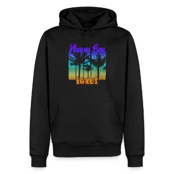 Naama Bay Égypte - Sweat à capuche Premium bio Homme - noir - Devant - Nico (187cm)