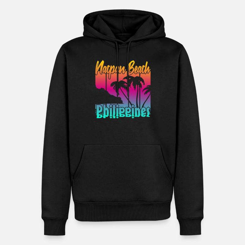Nacpan Beach Philippines - Männer Premium Bio Hoodie - Schwarz