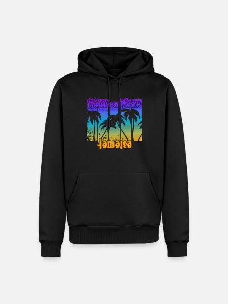 Winnifred Beach Jamaica - Men’s Premium Organic Hoodie - black