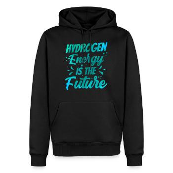 Energie Aus Wasserstoff Ist Die Zukunft Hydrogen - Männer Premium Bio Hoodie - Schwarz - Vorne - Nico (187cm)