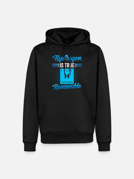 Waterstof is de echte hernieuwbare energie - Mannen Premium Bio hoodie - zwart
