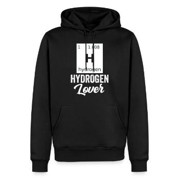 Hydrogen Lover Element Hydrogen Energy - Men’s Premium Organic Hoodie - black - Front - Nico (187cm)