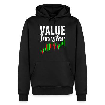 Value Investor Finanzier Investieren Anleger - Männer Premium Bio Hoodie - Schwarz - Vorne - Nico (187cm)