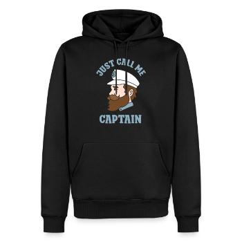 Appelez-moi simplement capitaine bateau bateau bateau - Sweat à capuche Premium bio Homme - noir - Devant - Nico (187cm)