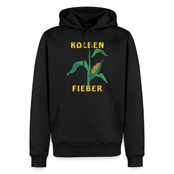 KOLBEN FIEBER - Männer Premium Bio Hoodie - Schwarz - Vorne - Nico (187cm)