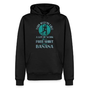 Running Runner Half Marathon Retro - Männer Premium Bio Hoodie - Schwarz - Vorne - Nico (187cm)