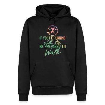 Running Runner Half Marathon Slow - Männer Premium Bio Hoodie - Schwarz - Vorne - Nico (187cm)