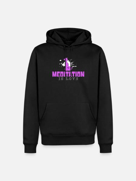 Meditation - Men’s Premium Organic Hoodie - black