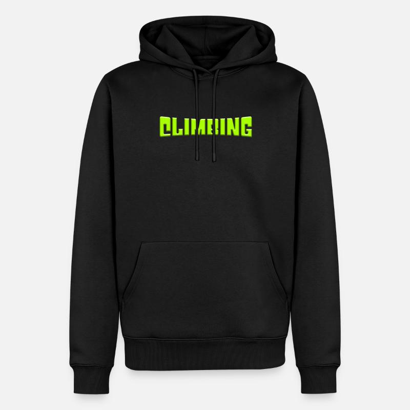 Grimper - Sweat à capuche Premium bio Homme - noir