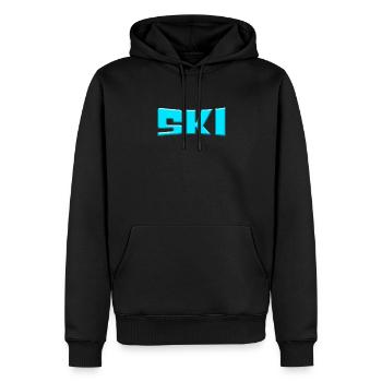 Ski - Männer Premium Bio Hoodie - Schwarz - Vorne - Nico (187cm)
