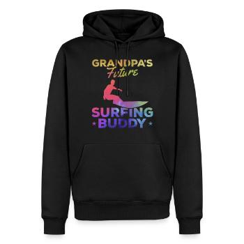 Surfing Baby Neugeborener Surfer Opas Zukunft - Männer Premium Bio Hoodie - Schwarz - Vorne - Nico (187cm)