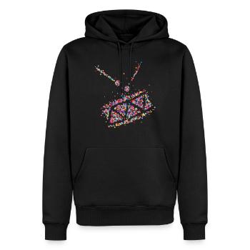 Trommel Trommler Karneval Konfetti 5. Jahreszeit - Männer Premium Bio Hoodie - Schwarz - Vorne - Nico (187cm)