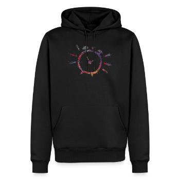 11h11 Carnaval Cologne Kölle Alaaf Confetti - Sweat à capuche Premium bio Homme - noir - Devant - Nico (187cm)