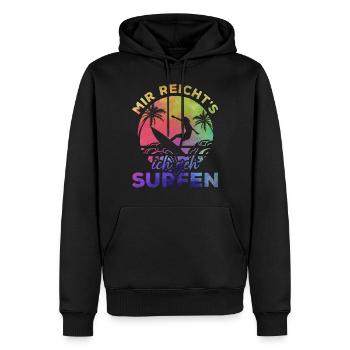 Surfer Mir Reicht's Ich Geh Surfen - Wassersport - Männer Premium Bio Hoodie - Schwarz - Vorne - Nico (187cm)