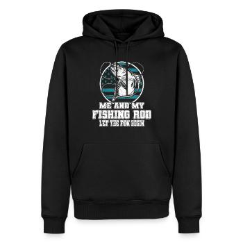 Angler Me & My Fishing Rod Let Fun Begin Angeln - Sweat à capuche Premium bio Homme - noir - Devant - Nico (187cm)