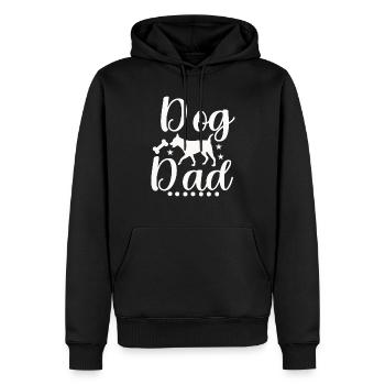 Hunde-Papa - Männer Premium Bio Hoodie - Schwarz - Vorne - Nico (187cm)