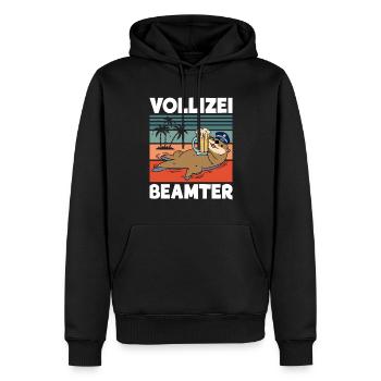 Vollizei Beamter Vatertag Bier Party Saufen Shirt - Männer Premium Bio Hoodie - Schwarz - Vorne - Nico (187cm)