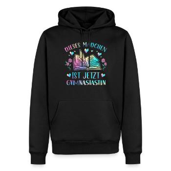 Einschulung Gymnasium Mädchen - Männer Premium Bio Hoodie - Schwarz - Vorne - Nico (187cm)