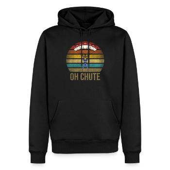 Parachuting Woman Oh Chute Parachute - Männer Premium Bio Hoodie - Schwarz - Vorne - Nico (187cm)