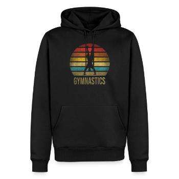 Handstand Fitness Gymnaste Sports Parkour - Sweat à capuche Premium bio Homme - noir - Devant - Nico (187cm)
