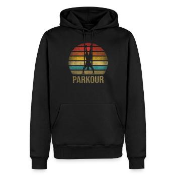 Handstand Fitness Gymnaste Sports Parkour - Sweat à capuche Premium bio Homme - noir - Devant - Nico (187cm)