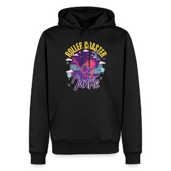 Roller Coaster Roller Coaster - Men’s Premium Organic Hoodie - black - Front - Nico (187cm)