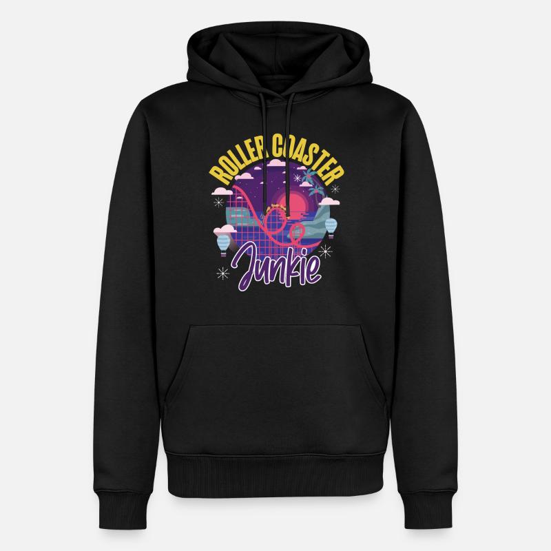 Roller Coaster Roller Coaster - Männer Premium Bio Hoodie - Schwarz