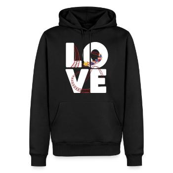 Scooter Coaster Amour - Sweat à capuche Premium bio Homme - noir - Devant - Nico (187cm)