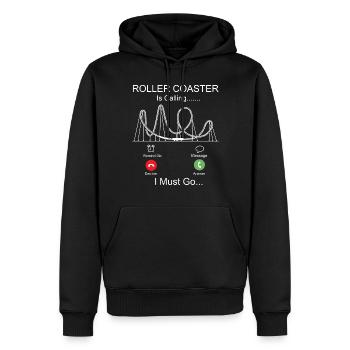 Roller Coaster Phone Display - Männer Premium Bio Hoodie - Schwarz - Vorne - Nico (187cm)