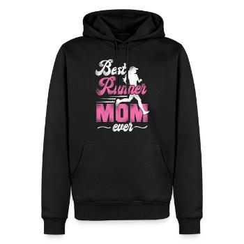 Running Runner Half Marathon Mom - Männer Premium Bio Hoodie - Schwarz - Vorne - Nico (187cm)